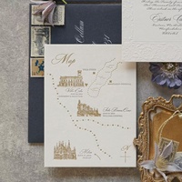 Invitations de mariage personnalisées de luxe, découpées à la presse, avec cartes RSVP, cartes d'invitation, enveloppes de luxe, fabriquées en papier spécial