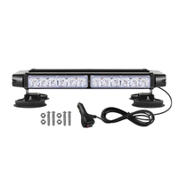Nouvelle barre lumineuse d'avertissement LED automobile à 4 côtés, lumière stroboscopique de toit, clignotante magnétique, feux d'urgence pour camionnette 12V-24V IP65