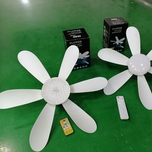 Flower Fan <b>Light</b> 40W LED <b>Ceiling</b> Mount With <b>Remote</b> <b>Control</b> Flush Mount Plastic Blade 32-48 Inches - Product Image 1