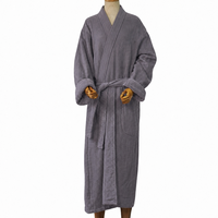 Peignoir en coton gaufré doux pour la peau, col kimono, idéal pour hôtels et spas, confortable pour femmes, service OEM disponible