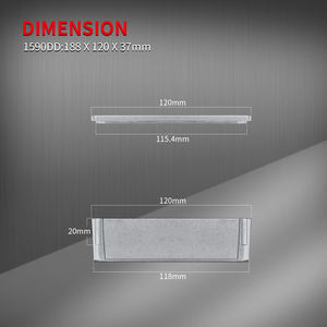 Boîtier de pédale de guitare 1590DD, boîtier en aluminium moulé sous pression, boîtier d'effets audio pour pédale de guitare, boîtier en aluminium pour guitare, 188*<span class=keywords><strong>119</strong></span>*37.5MM - Product Image 4