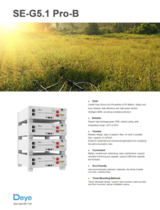 แบตเตอรี่ SE-G5.1 Pro-B 51.2V LiFePO4, ชุดแบตเตอรี่ 10 กิโลวัตต์ชั่วโมง 20 กิโลวัตต์ชั่วโมง 500 แอมป์ชั่วโมง, ระบบกักเก็บพลังงานแสงอาทิตย์แรงดันสูง - Product Image 4