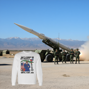 Camiseta de manga larga She's Cubin On My Missile Until I Cry Sis - Product Image 3
