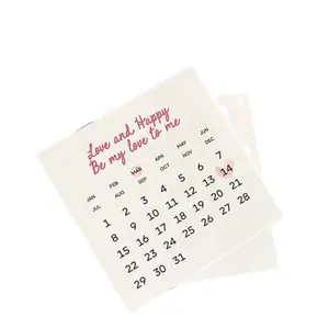 高品質の工場カスタムロゴカレンダーカードには、Lliaokuo Printingを塗装するための12月の任意の日が含まれています
