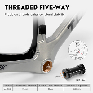 <span class=keywords><strong>TOSEEK</strong></span> Advanced 700c 碳纤维公路自行车车架 空气动力管材 碟刹 内部走线 Bt47 螺纹式超轻骑行组件 - Product Image 4