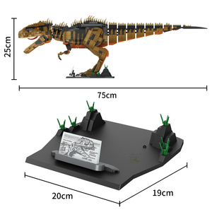 Bloques de Construcción de Dinosaurio Jurásico para Niños, Juguetes de Gran Tamaño, Tiranosaurio <span class=keywords><strong>Rex</strong></span>, 75cm, 1872 Piezas - Product Image 5