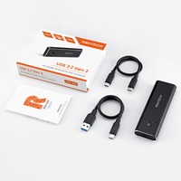 Portable USB 3.1/3.2 Gen 2 Support 2230 2242 2260 2280 SSD Taille m.2 Boîtier de lecteur à semi-conducteurs pour ordinateur PC Mac