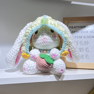 Beginners Crochet Kit, Crochet Animal Kit, Knitting Kit with Yarn, Polyester Fiber, Crochet Hooks, Kit for Beginner DIY Craft Ar