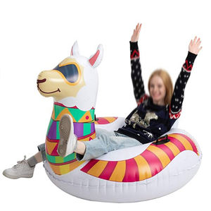 Bouée gonflable Waterhan en PVC en forme de lamas, tractable, pliable, équipement d'hiver sécurisé, emballée pour les jeux d'enfants en extérieur en famille - Product Image 3