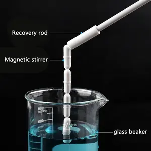 Laboratorium Sterke Vierkante Witte Ptfe Gecoate Gladde Cilindrische Magnetische Mixer Roerstaaf Set Voor Magnetische Roerstaafjes