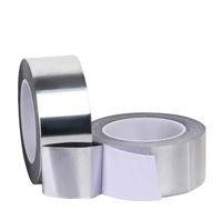 Ruban adhésif isolant en aluminium simple, résistant à la chaleur, pour l'isolation des conduits, la fermeture des cartons, la scellage des tuyaux, la réparation des fuites de toiture, imperméable et résistant au soleil