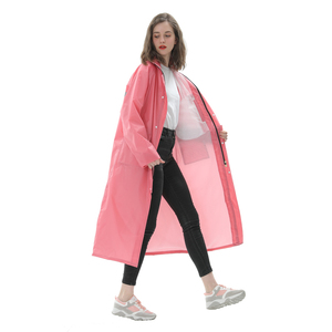 usine personnalisé en gros bonne qualité mode adultes longue veste de pluie à capuche imperméables imperméables polyester mantea - Product Image 6