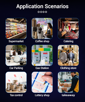 Terminal POS Android Mobile H10 Plus Pabrikan, Layar Sentuh Genggam, NFC, Bluetooth, USB, Sistem POS