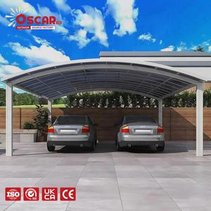 Abri de voiture en aluminium à pente unique pour jardin et allée extérieurs, offrant abri et protection - Product Image 1