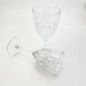 Verres à vin en <span class=keywords><strong>plastique</strong></span> incassables, verres à cocktail détachables, verres à vin personnalisables en couleur, 220 ml, flûtes à champagne réutilisables effet diamant - Product Image 1