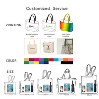 Sac à provisions réutilisable en coton avec logo imprimé personnalisé Grand sac de shopping en coton pour femmes Sac fourre-tout en toile blanche avec poche et fermeture éclair