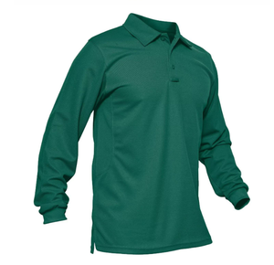 DFT01 Vente en gros en stock, expédition rapide, chemises polo longues bleu ciel, chemises tactiques à manches longues, multicolores bleu, vert, rouge, marine - Product Image 2