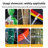 Correas de sujeción autoblocantes de nailon negro, gruesas y anchas, de gran tamaño, para jardinería, con cierres tipo abrazadera para tensar cables