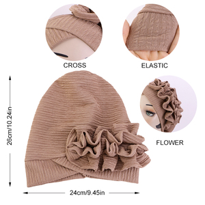 Nouveau turban fleuri, <span class=keywords><strong>bonnet</strong></span> chimio, <span class=keywords><strong>bonnet</strong></span> souple, chapeau pour la perte de <span class=keywords><strong>cheveux</strong></span>, turban torsadé - Product Image 4