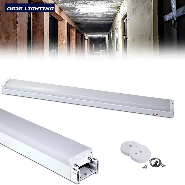 2ft 4ft 5ft 8ft warehouse hallways ceiling wraparound lighting indoor cold room wall mounted dimming sensor led linear light