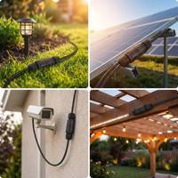 Connecteur de câble étanche DREAM M20 IP68 à 3 broches, sans vis, à connexion rapide par poussée, pour éclairage LED extérieur et solaire