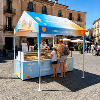 Tente publicitaire robuste avec structure en acier peint, tente à auvent personnalisée imprimée, abri d'extérieur pour foires de rue et stands de concession