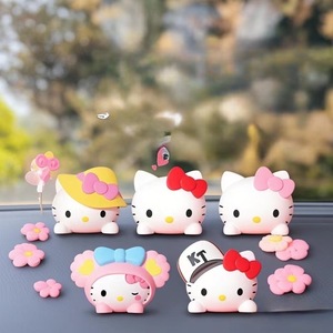 Decoración de coche de Hello Kitty, adorno de resina de dibujos animados para la consola central, para decoración interior. - Product Image 4
