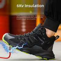 Chaussures de sécurité OEM pour homme avec embout en acier, anti-écrasement, anti-perforation, chaussures de travail antistatiques pour la construction et l'usine 8818