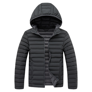 Veste d'hiver matelassée pour <span class=keywords><strong>homme</strong></span> avec logo personnalisé, coupe-vent, imperméable, rembourrée, à fermeture éclair, <span class=keywords><strong>parka</strong></span> décontractée, grande taille - Product Image 2