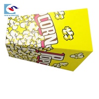 Boîte de pop-corn en papier jetable cinéma emballage alimentaire à emporter boîte de pop-corn en papier imprimé avec logo personnalisé