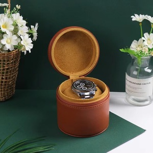 Superfiber Adjustable Watch Box Anti-Drop Travel Storage Boho Style Fashion Luxury Green Blue <b>Black</b> Single Watch Gift Box <b>Pillow</b> - Product Image 1