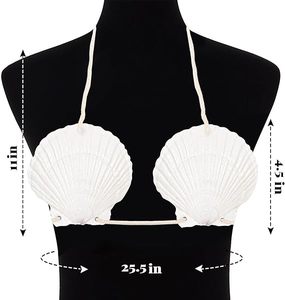 Sexy <strong>Mermaid</strong> <strong>Seashell</strong> Swimsuit for Summer Beach Party Natural Sea Shell Charm Bikini <strong>Seashell</strong> Bra With Starfish Hair Clip - Product Image 4