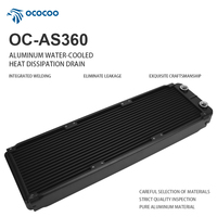 Radiateur de refroidissement à eau en aluminium OCOCOO 360mm 397mm 12 canaux 30mm G1/4 avec noyau brasé testé anti-fuite pour configurations PC gaming haute performance
