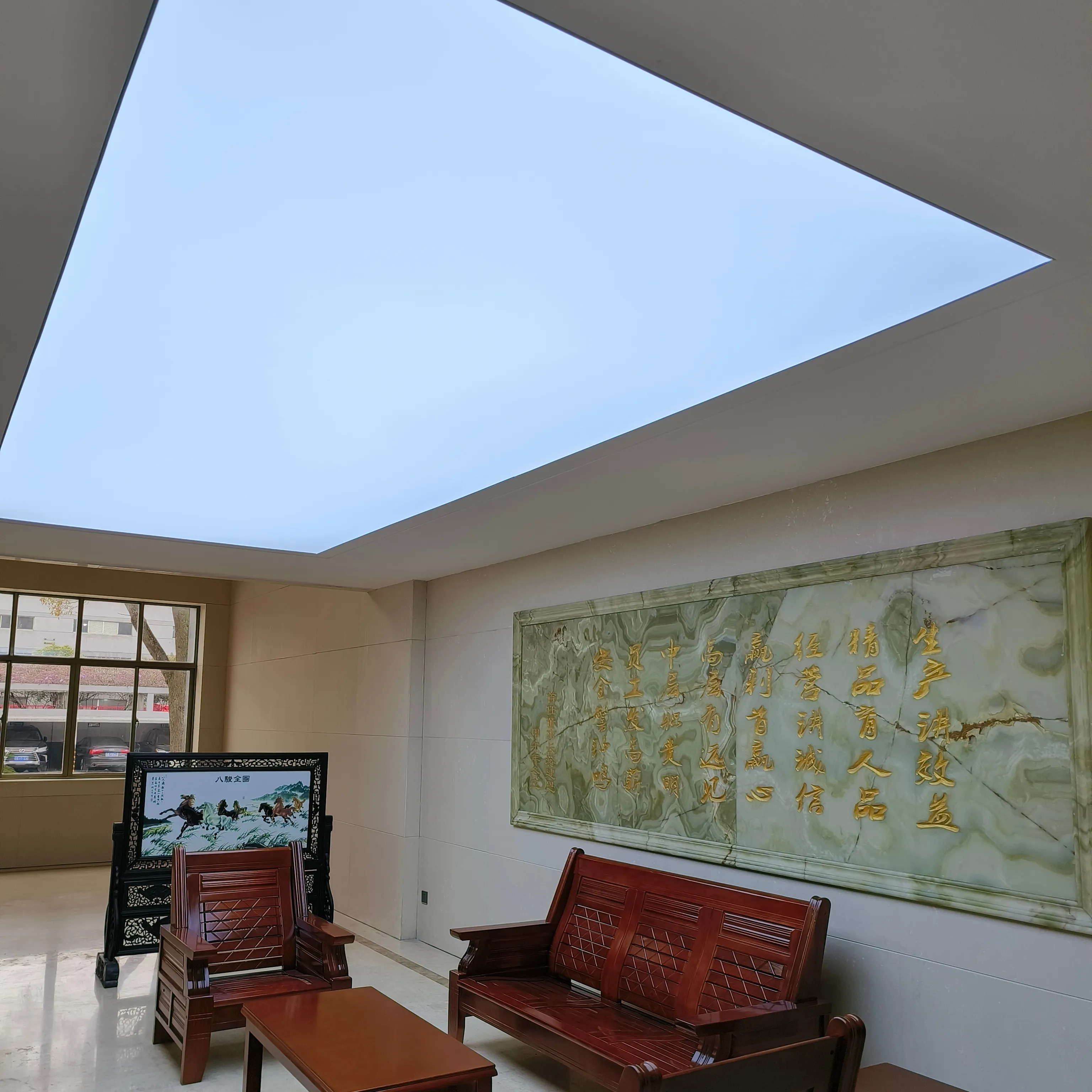 Shalong all'ingrosso bianco morbido PVC tratto pellicola del soffitto 22S per materiali decorativi