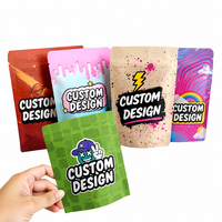Bolsas de Mylar Personalizadas de 3.5g con Impresión Digital, Bolsas de Mylar a Prueba de Niños de 1g, 3.5g, 7g, 14g, 28g para Galletas, Dulces y Gomitas