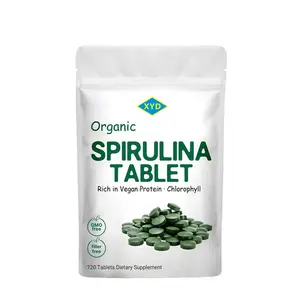 100% organik Spirulina tabletler beslenme takviyesi toplu karışık Spirulina chlotablets tabletler organik en iyi fiyat ile