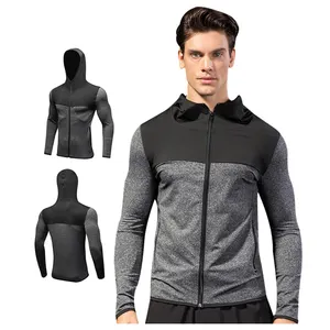 High quality outdoor thin grey quick-drying men sport swear running training wind breaker jacket coat