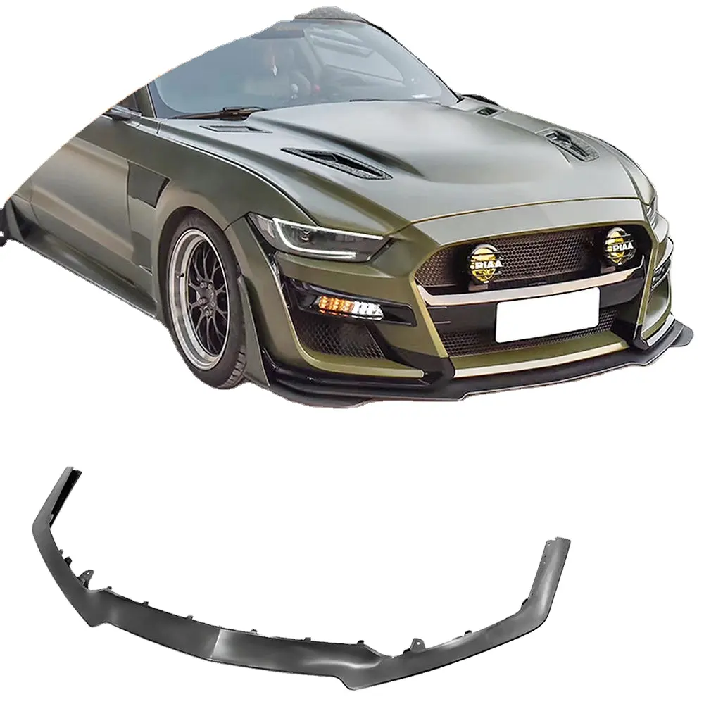 Dasener Brand Factory Produces Car Front Bumper, Auto Parts Front Bumper Lip Splitter For Ford Mustang Accessories 2015-2021