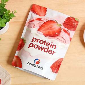Kundenspezifische Plastiktüten mit Heißsiegelung, Flachboden, für Lebensmittel, Proteinpulver, Kaffeepulver, Verpackungsbeutel mit Reißverschluss - Product Image 4