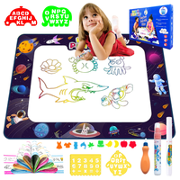 Enfants jeux éducation plancher eau dessin doodle tapis dessin jouets avec lettres et stylos