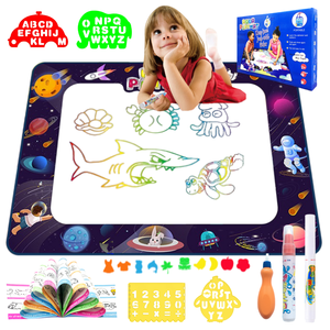 キッズゲーム教育フロア水描画落書きマット描画おもちゃ文字とペン - Product Image 4