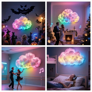 Smart 3D Lightning <strong>Cloud</strong> <strong>Lamp</strong> with Bluetooth Voice Control USB Dimmable Mood Light for Game Room Party Home Decor Game Light - Product Image 5
