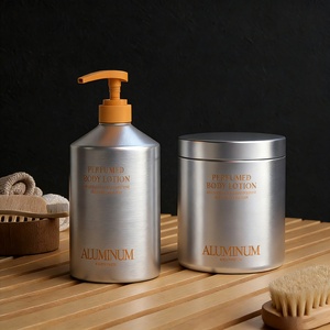 Juego de tarros cosméticos de doble pared premium |   Envases de Aluminio Serigrafiados para Aceites Esenciales y Lociones, Materiales Reciclados, Bomba Dosificadora para Lociones - Product Image 4