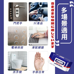 ผ้าเช็ดทำความสะอาดเปียกแอลกอฮอล์75% ใช้ในบ้านผ้า Spunlace - Product Image 4