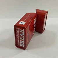 Boîte à cigarettes portable en fer blanc, personnalisée, haut de gamme, rigide, à couvercle rabattable, anti-écrasement, boîte de protection pour cigarettes