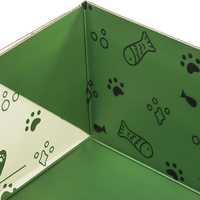 Caja de Arena para Gatos Plegable y Desechable de Cartón, Entrada Baja, Fácil de Eliminar, Ligera, Bandeja de Arena para Gatos de Interior, Ecológica