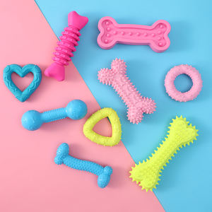 Juguete Masticable Ecológico para Perros, Colores Personalizados, Duradero, Limpia los Dientes, Alivia la Ansiedad, Juguetes de Hueso Pequeños con Forma de Tetina - Product Image 2