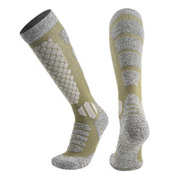 Chaussettes de ski épaisses mi-mollet en coton éponge, chaudes pour l'hiver, non imperméables, respirantes, antidérapantes, multifonctionnelles, résistantes au froid