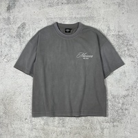 T-shirt Homme Oversize de Luxe en Coton Délavé à l'Acide, Personnalisé DTG, Faible MOQ