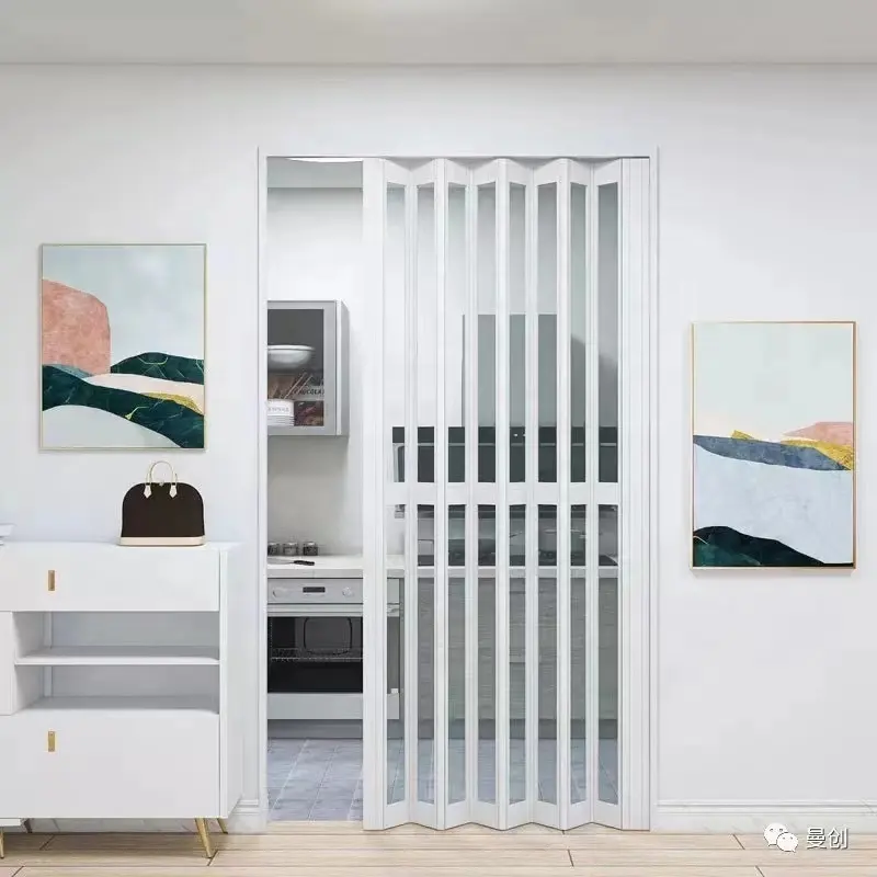 Einfache Installation PVC-Falttür zum Falten von Küchen-PVC-Türen